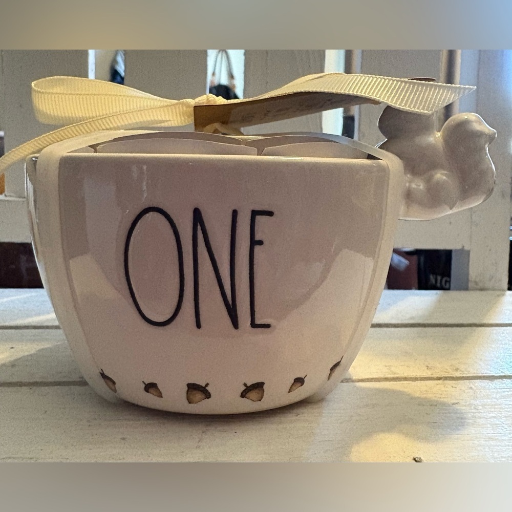 Rae Dunn White Ceramic Measuring Cups with Squirrel 🐿️ Handle